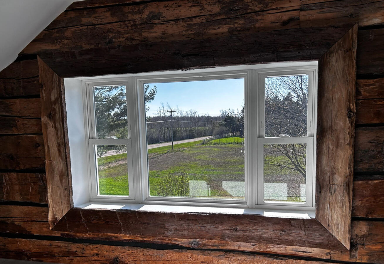 Centennial Farm House - Up stairs feature window Centennial Farm House - Up stairs feature window