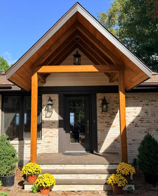 Simple Timber Frame Porch Simple Timber Frame Porch